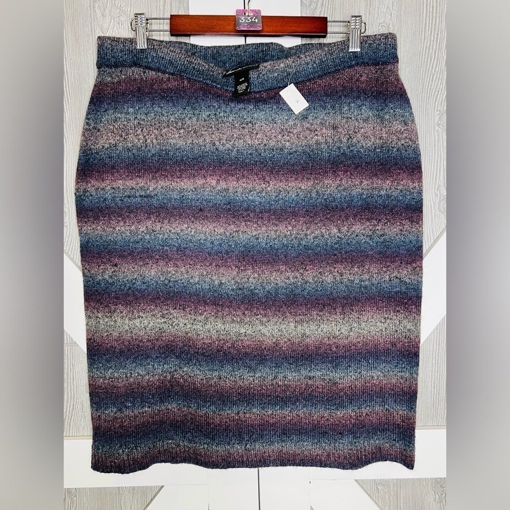 334. Lane Bryant Striped Wool Blend Skirt 14/16